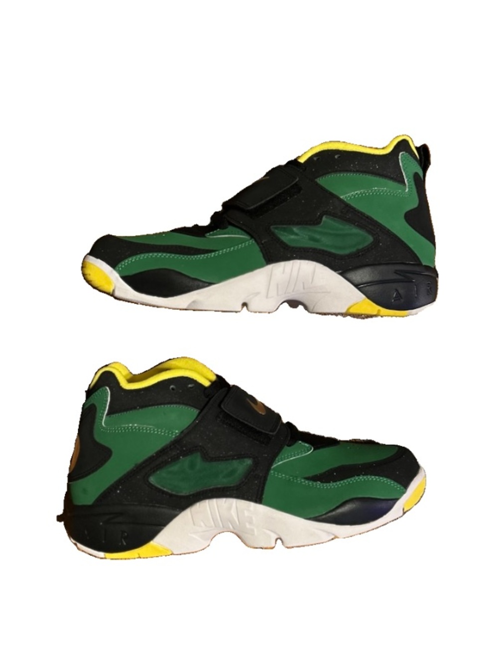 Nike Air Diamond Turf Oregon Ducks 8.5 - 309434-302 - Green Yellow Black - NWOB